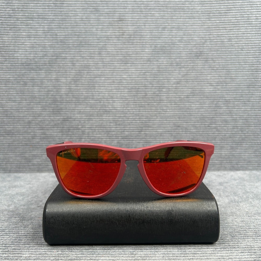 Oakley Frogskins OO9428-0555 Pink Square Y2k Sunglasses Prizm Ruby 55-17-140 USA